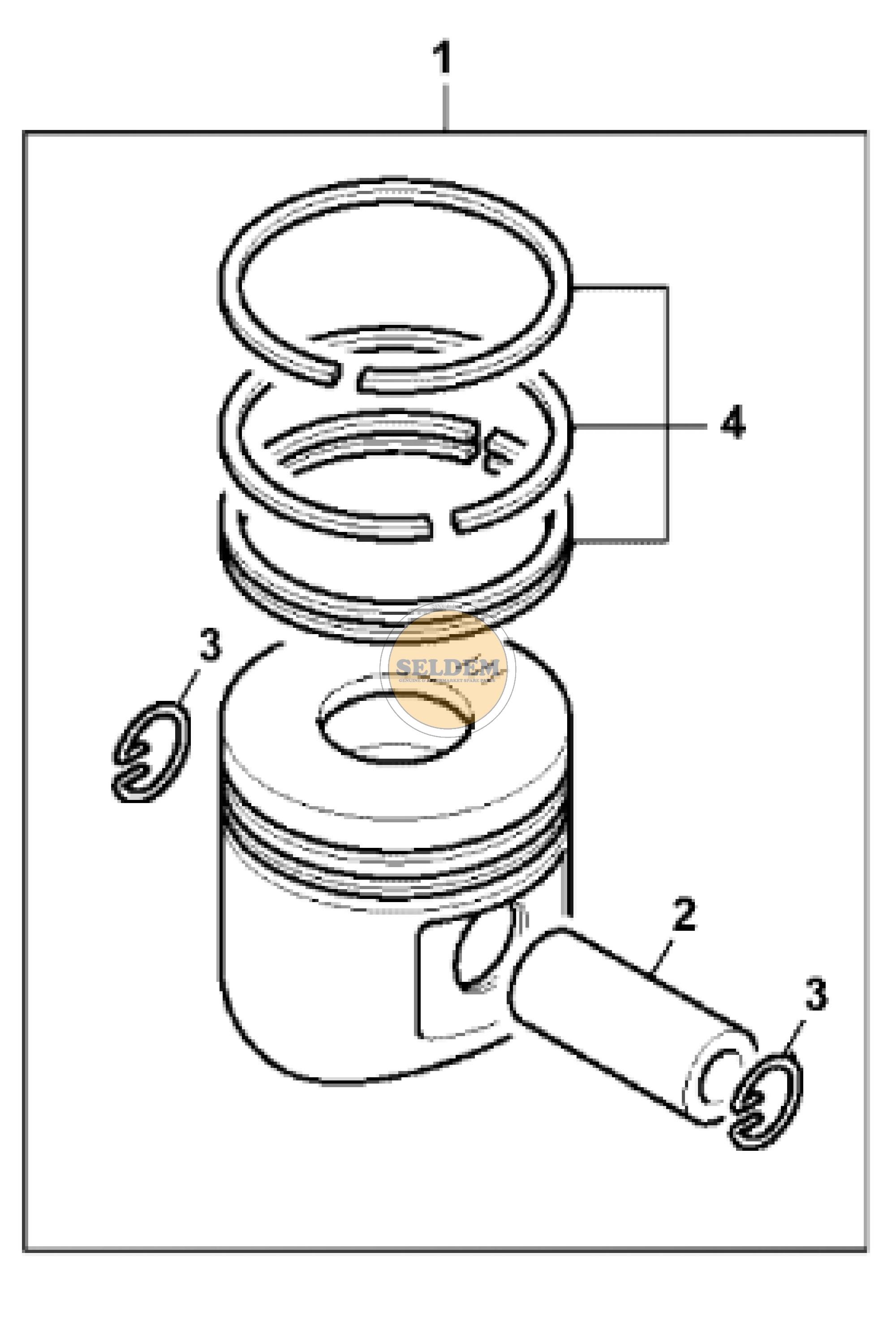 333/E8065 Piston Assembly JCB