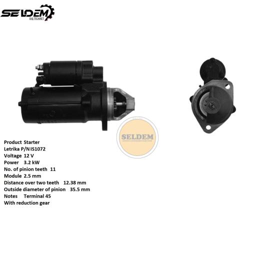 STARTER 12V 11 Z 2,6KW VOLVO	9002904386